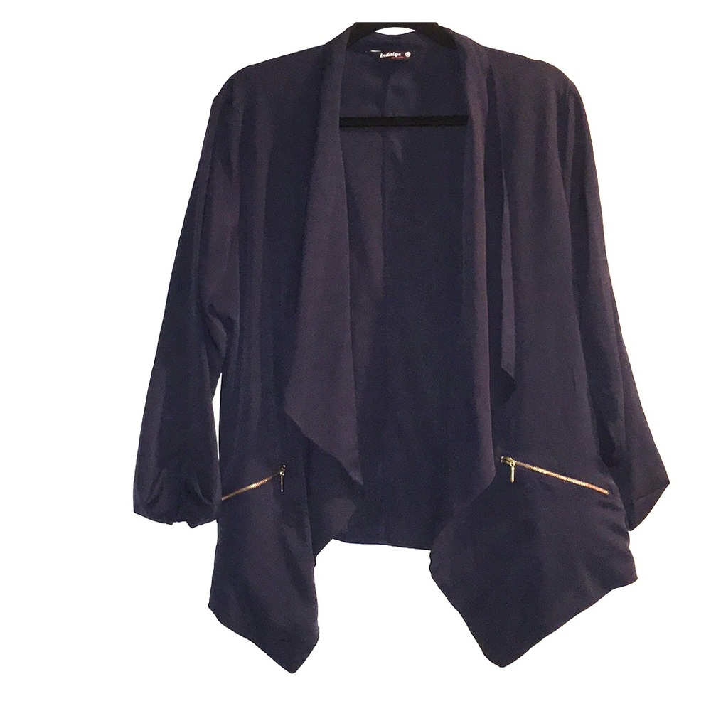 💋 Navy blue with blazer like with zipper